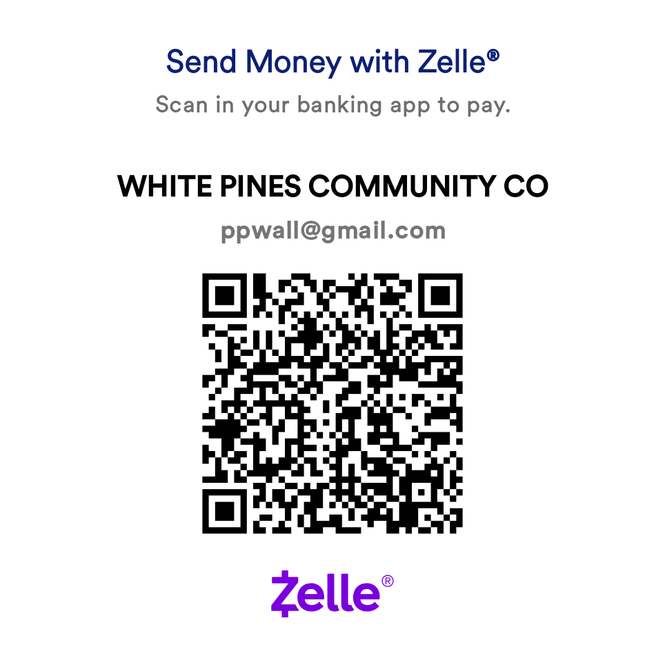 Zelle QR code — White Pines Community Co